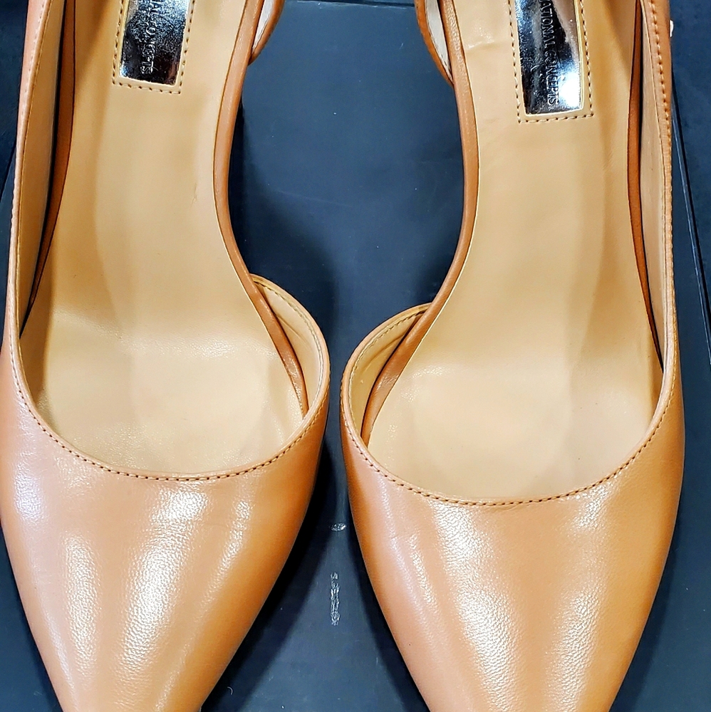 Ladies D'orsay leather heels